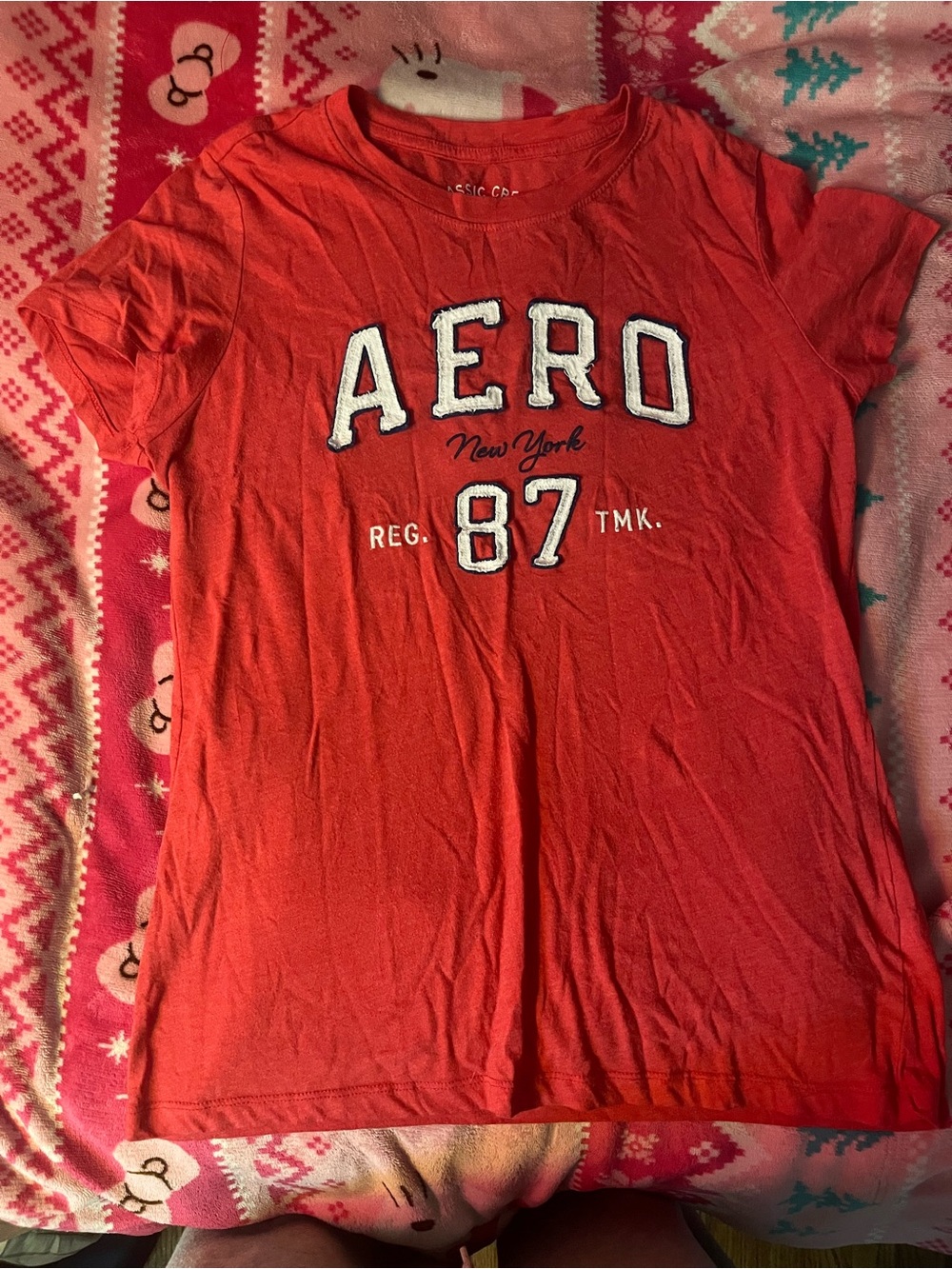 AERO New York 87 Red Baby Tee
